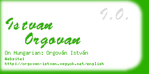 istvan orgovan business card