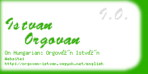 istvan orgovan business card